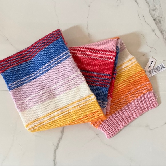 New! Old Navy sunrise knit scarf rainbow Gift! - Picture 2 of 4